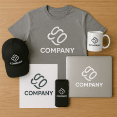 potisk s firemním logem pro více formátů